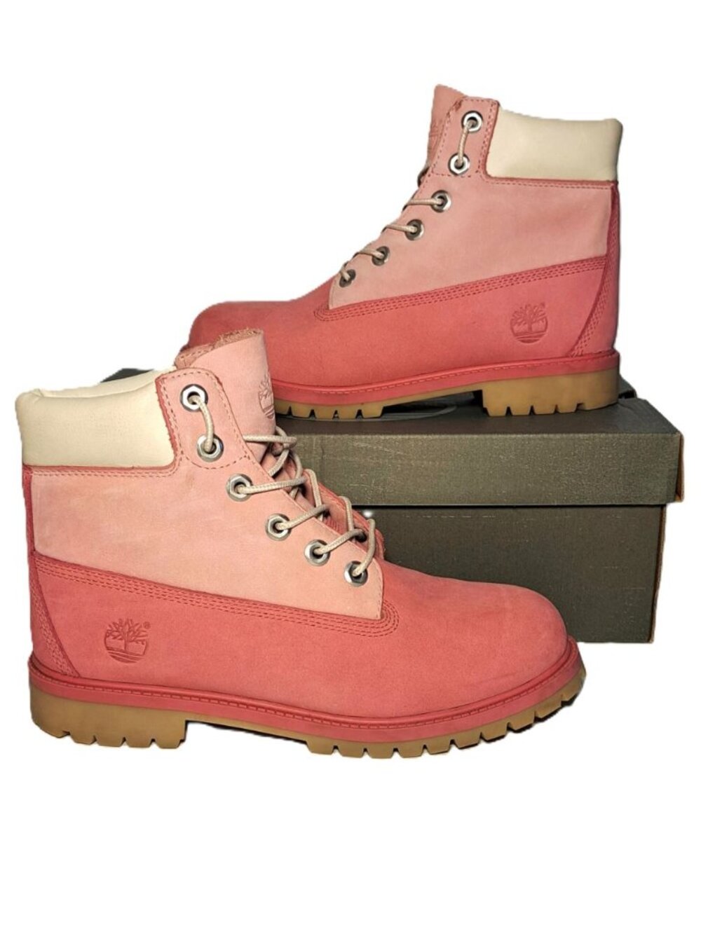 Timberland 6" Premium Waterproof Boots Pink Girls Size 6.5 Big Kid w/ Box